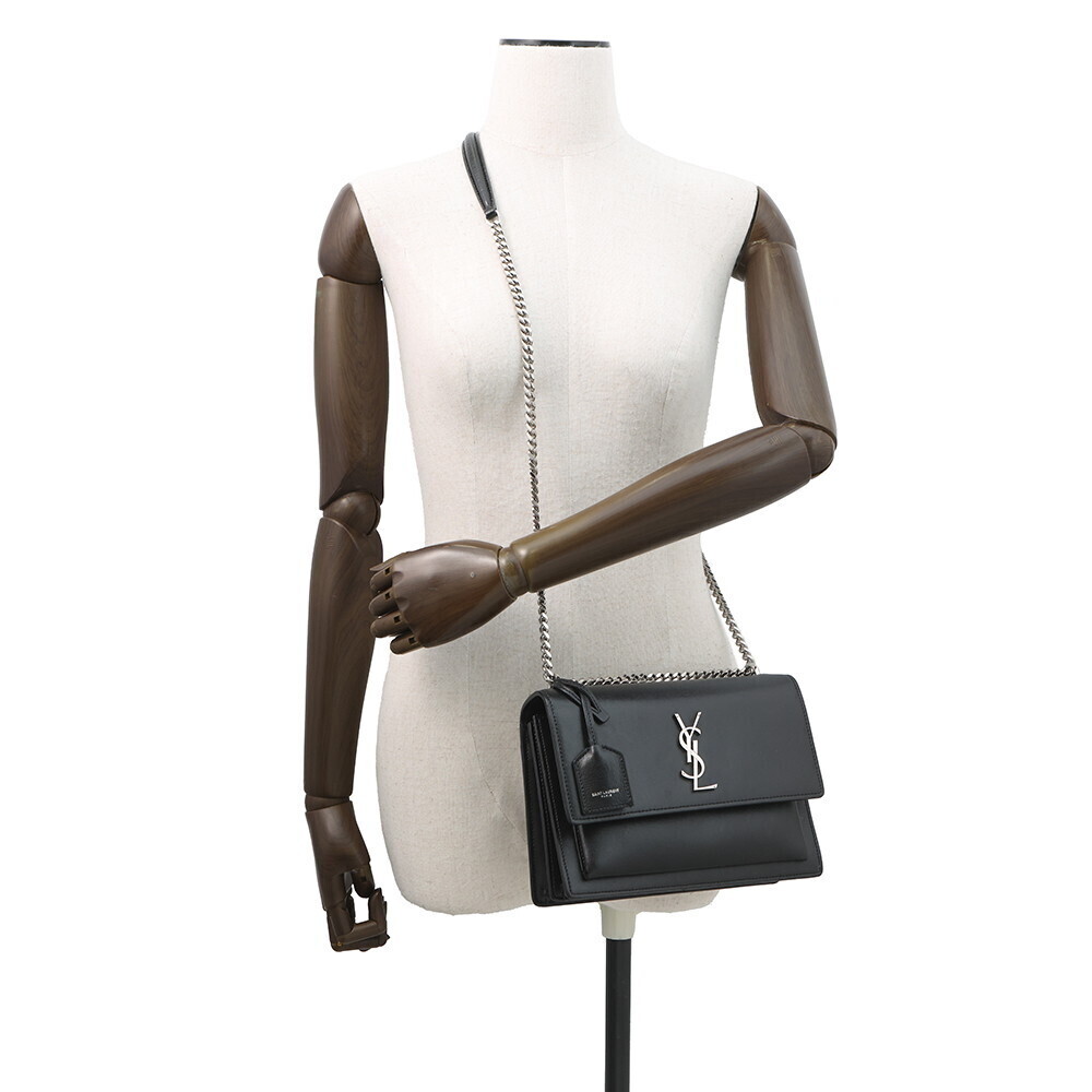 Saint Laurent Paris Chain Shoulder Bag Sunset Black - Picture 5 of 12